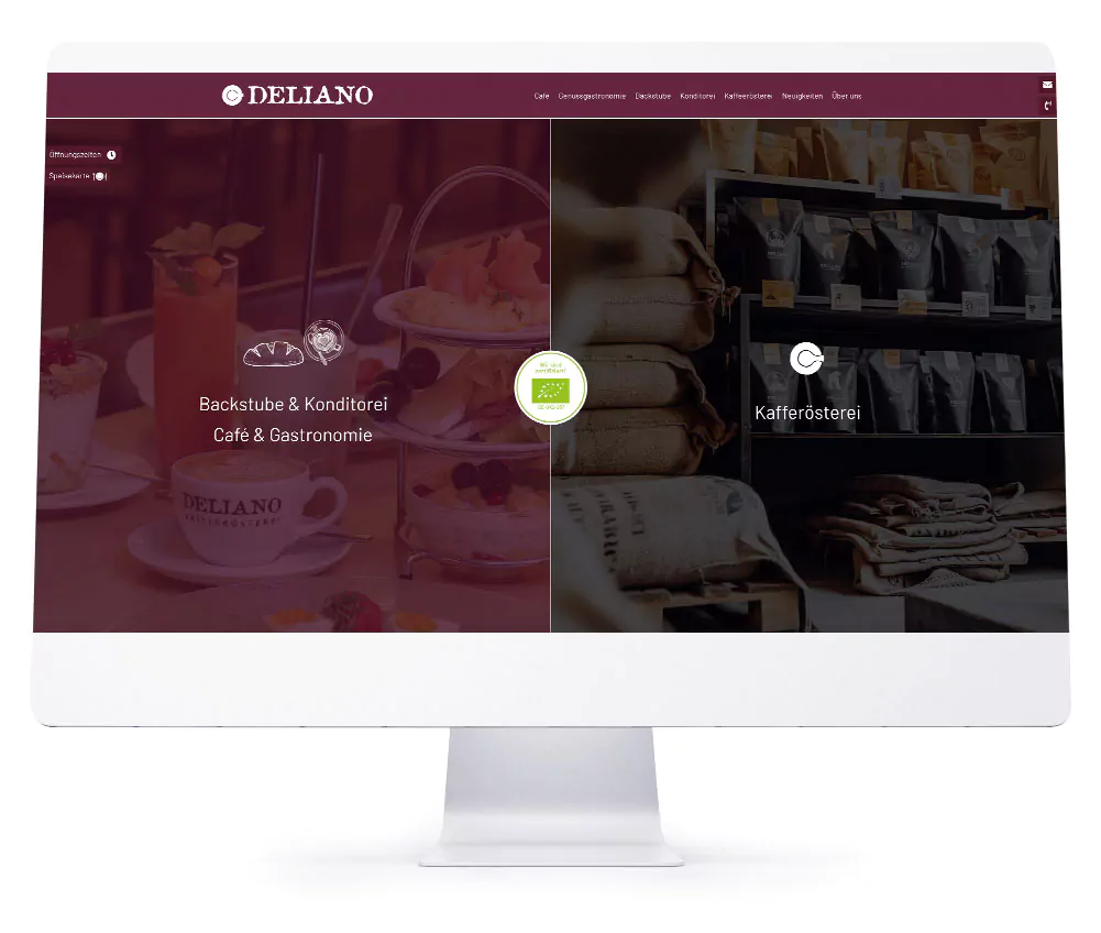 Webdesign Referenzen für Webseiten und Online-Shops - Deliano GmbH